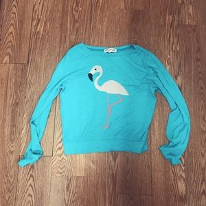 Wildfox lightweight flamingo sweatshirt